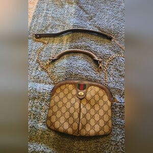 Gucci Brown and Gold Crossbody Bag